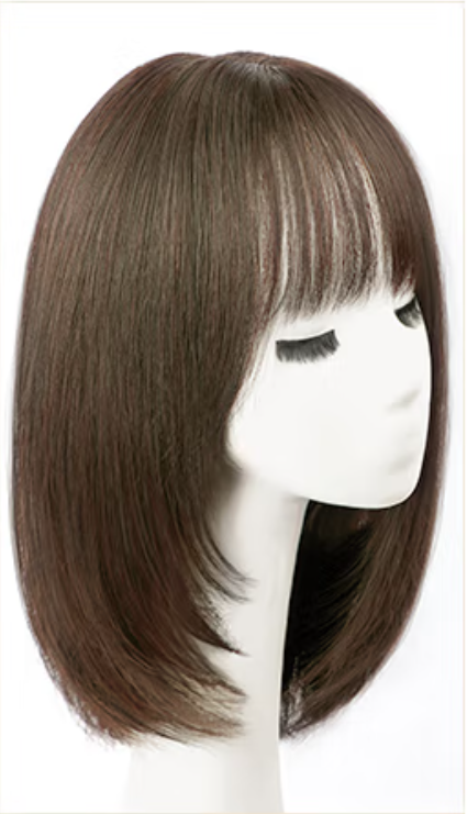 Hot recommendation: 1 pack of French bangs collarbone hair (cool brown) (Specification: 30CM/35CM) (please contact customer service to confirm the delivery size after placing the order)