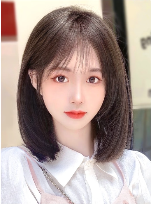 Hot recommendation: 1 elegant and flattering bob wig (hand needle top) (mocha brown) (specification: 32CM)