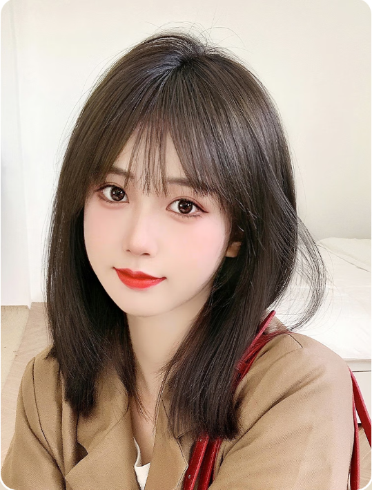 Hot recommendation: 1 pack of fresh and age-reducing bob wig (natural black/mocha brown) (specification: length about 35CM) (please contact customer service to confirm the delivery color after placing the order)
