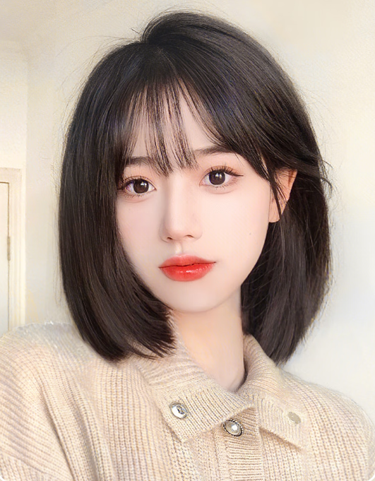 Hot recommendation: 1 pack of fresh and age-reducing bob wig (natural black/mocha brown) (specification: length about 30CM) (please contact customer service to confirm the delivery color after placing the order)