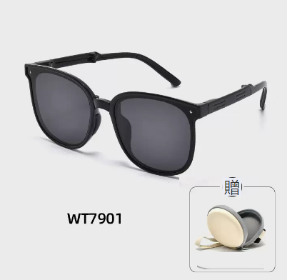 Hot recommended folding sunglasses (smoke black)