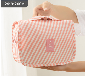 Hotly recommended toiletries storage bag ([upgraded version] striped pink)