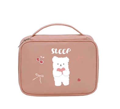 Hotly recommended toiletry storage bag (pink bear)