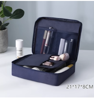 Hotly recommended toiletries storage bag (ordinary C style square bag - navy blue)