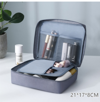 Hotly recommended toiletries storage bag (ordinary C style square bag - gray)