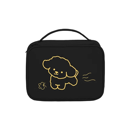 Hotly recommended toiletry storage bag (black puppy)
