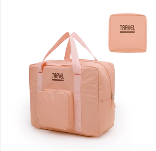 Foldable hot push trolley luggage bag (pink) (small size: length 40*width 17*height 33CM)