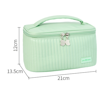 Hot recommended PU waterproof toiletry bag (light green)