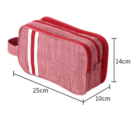 Hotly recommended toiletry storage bag cosmetic bag (wet and dry separation--burgundy [small size])