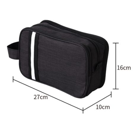 Hotly recommended toiletry storage bag cosmetic bag (wet and dry separation--black [large size])