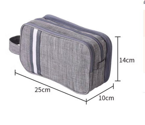 Hotly recommended toiletry storage bag cosmetic bag (wet and dry separation--grey [small size])