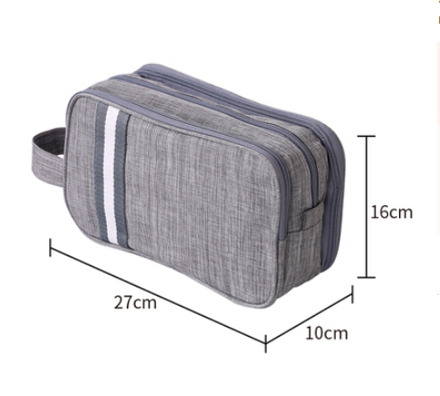 Hotly recommended toiletry storage bag cosmetic bag (wet and dry separation--grey [large size])