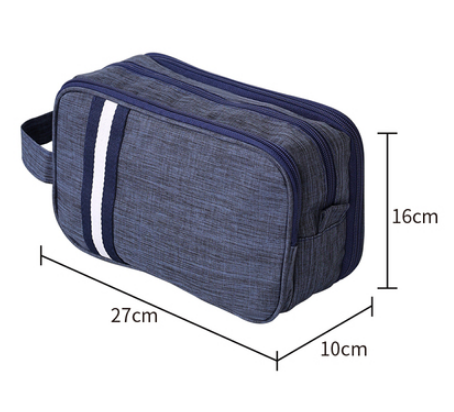 Hotly recommended toiletry storage bag cosmetic bag (dry and wet separation-navy blue [large size])