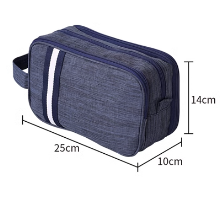 Hotly recommended toiletry storage bag cosmetic bag (wet and dry separation--navy blue [small size])