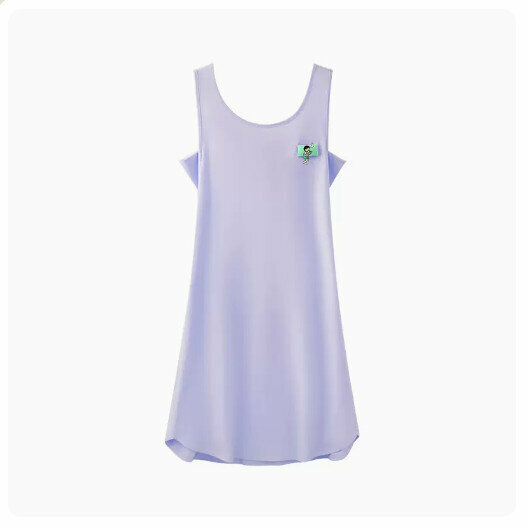 熱賣防走光無袖家居服睡衣裙【淺紫】（尺碼：M-XL碼）(下單後請聯絡客服確認發貨尺碼)