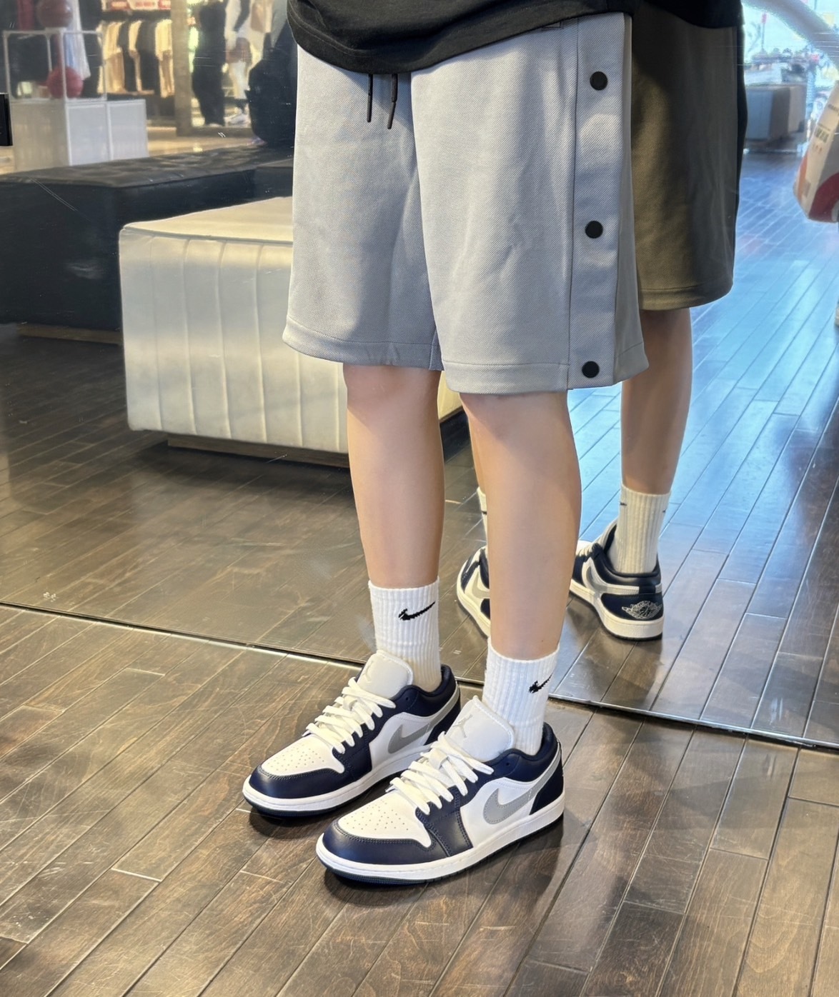 預購  NIKE Air Jordan 1 Low "Wolf Grey Midnight Navy" 狼灰午夜藍