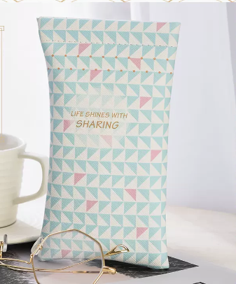 Hot selling printed glasses bag (specification: blue and pink geometric)