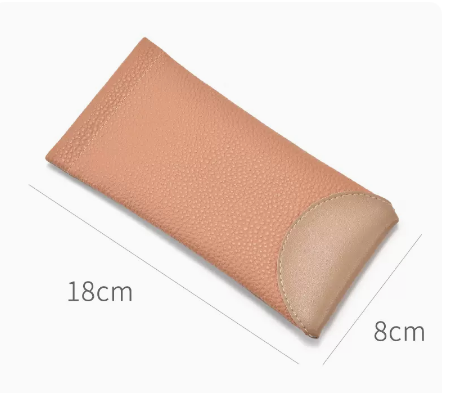 Hot selling glasses bag (specification: apricot [comes with lens cloth + cleaning fluid])
