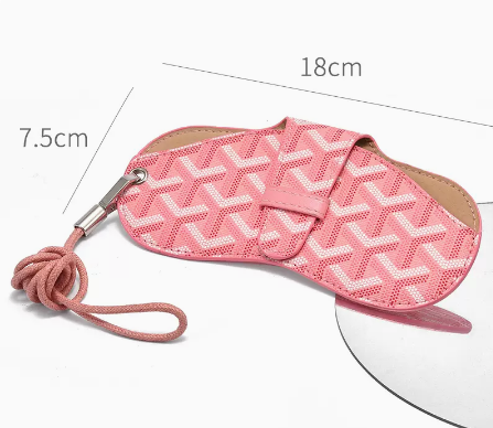 Popular glasses bag (specifications: pink [comes with lens cloth + cleaning fluid])