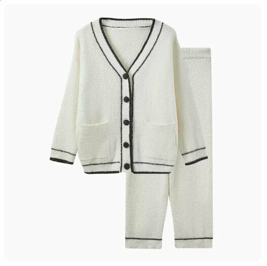 爆款半邊絨睡衣家居服套裝【煙灰】（尺碼：M-2XL碼）(下單後請聯絡客服確認發貨尺碼)