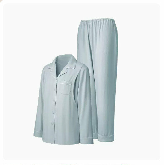爆款產後哺乳睡衣家居服套裝【麥藍】（尺碼：M-XL碼）(下單後請聯絡客服確認發貨尺碼)