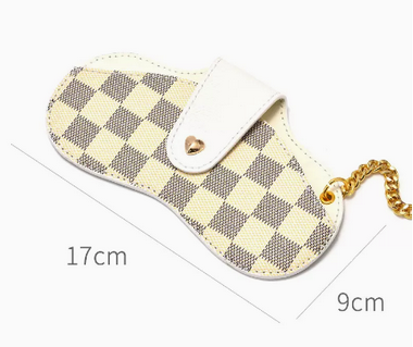 Popular glasses bag glasses bag (specifications: checkered beige [comes with lens cloth + cleaning fluid])