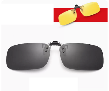 Popular myopia portable sunglasses with polarized sunglasses clips (Specification: F040 black and gray large size)