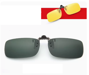 Popular myopia portable sunglasses with polarized sunglass lens clips (Specification: F040 dark green small size)