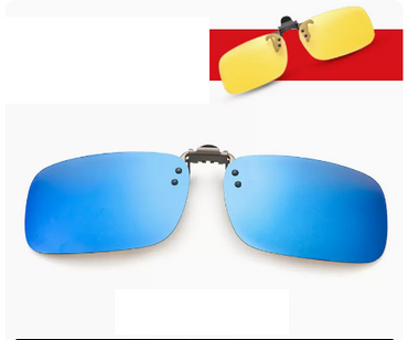 Popular myopia portable sunglasses with polarized sunglasses clips (Specification: F040 ice blue large size)