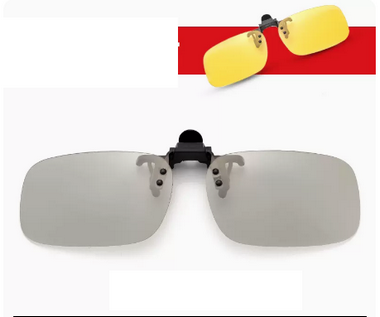 Popular myopia portable sunglasses with polarized sunglasses clips (Specification: F123 color changing large size)