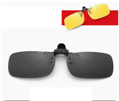Popular myopia portable sunglasses with polarized sunglasses clips (Specification: F123 black and gray small size)