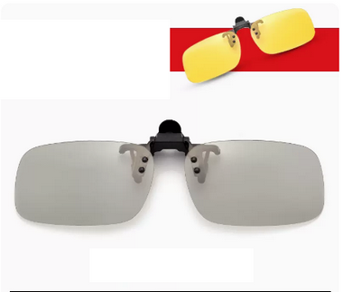 Popular myopia portable sunglasses with polarized sunglass lens clips (Specification: F123 color changing medium size)