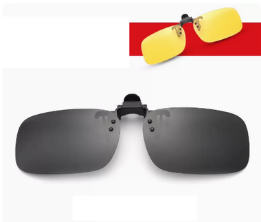 Popular myopia portable sunglasses with polarized sunglasses clips (Specification: F123 black and gray large size)
