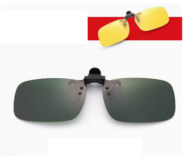 Popular myopia portable sunglasses with polarized sunglasses clips (Specification: F123 dark green medium size)