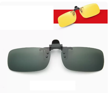 Popular myopia portable sunglasses polarized sunglasses clip (Specification: F123 dark green small size)