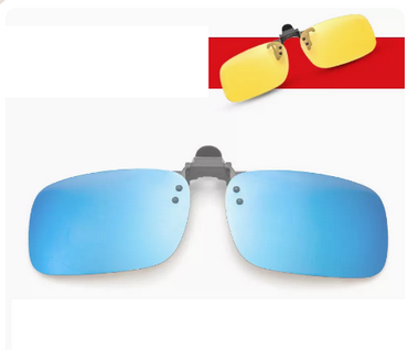 Popular myopia portable sunglasses with polarized sunglasses clips (Specification: F123 ice blue large size)