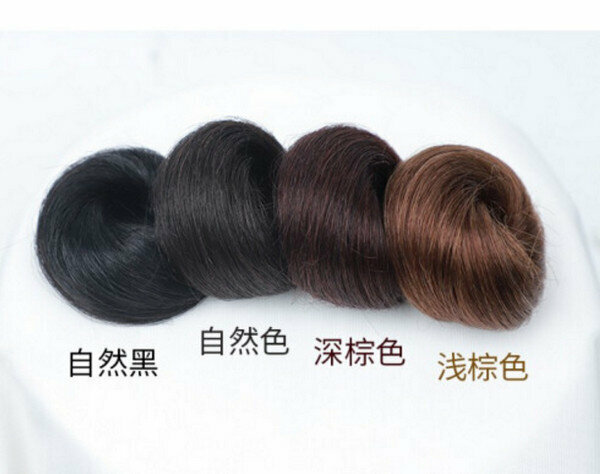 Popular real hair straightening hair band [light brown]