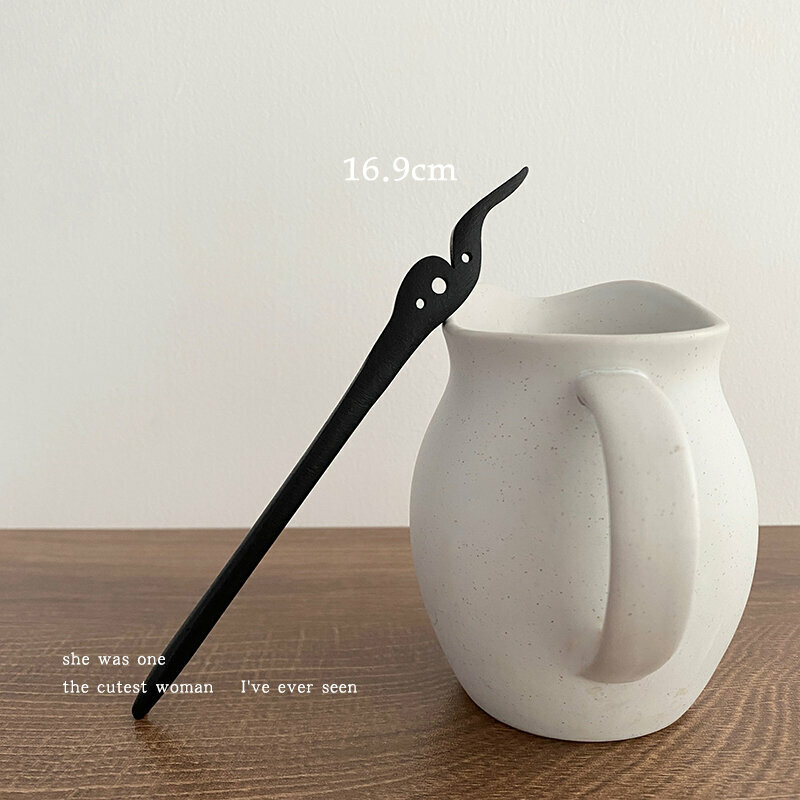 Hot style antique wooden hairpin hair accessories (black log-wanyue)