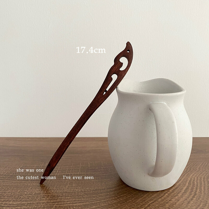 Hot style antique wooden hairpin hair accessories (red peach wood-elegant)