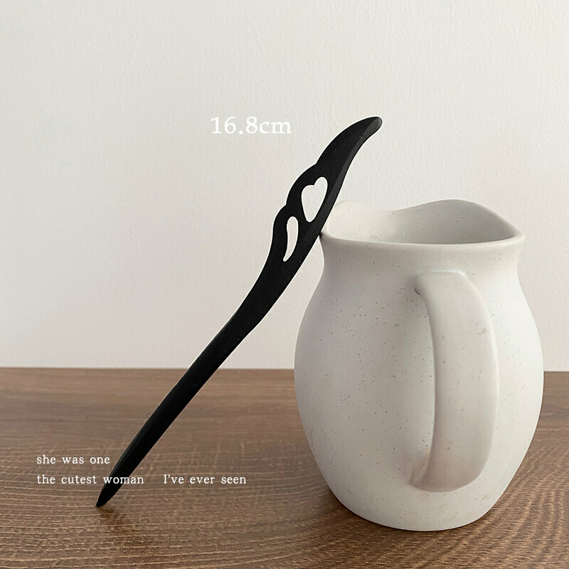 Popular antique style wooden hairpin hair accessories (Black Log-Meet)