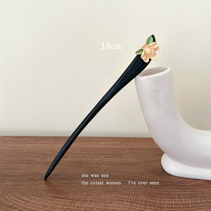 Hot style antique wooden hairpin hair accessory (a gardenia flower)