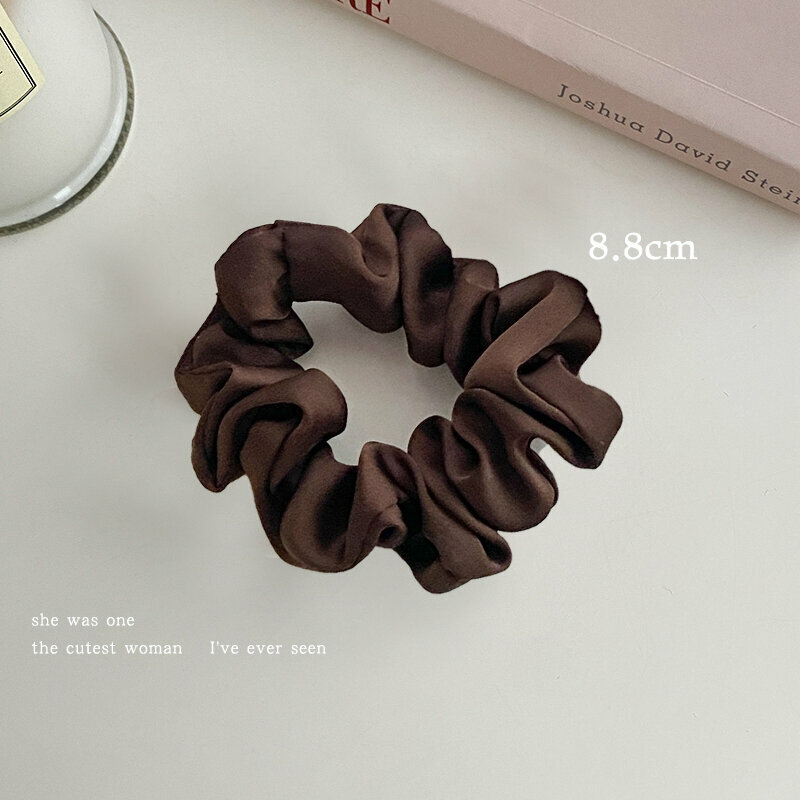 Popular fashionable hair ties and hair accessories (dark coffee - small size)
