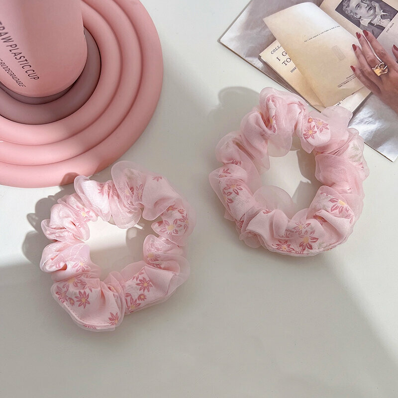 Popular fashionable hair ties and hair accessories (pink small size 2 pieces)