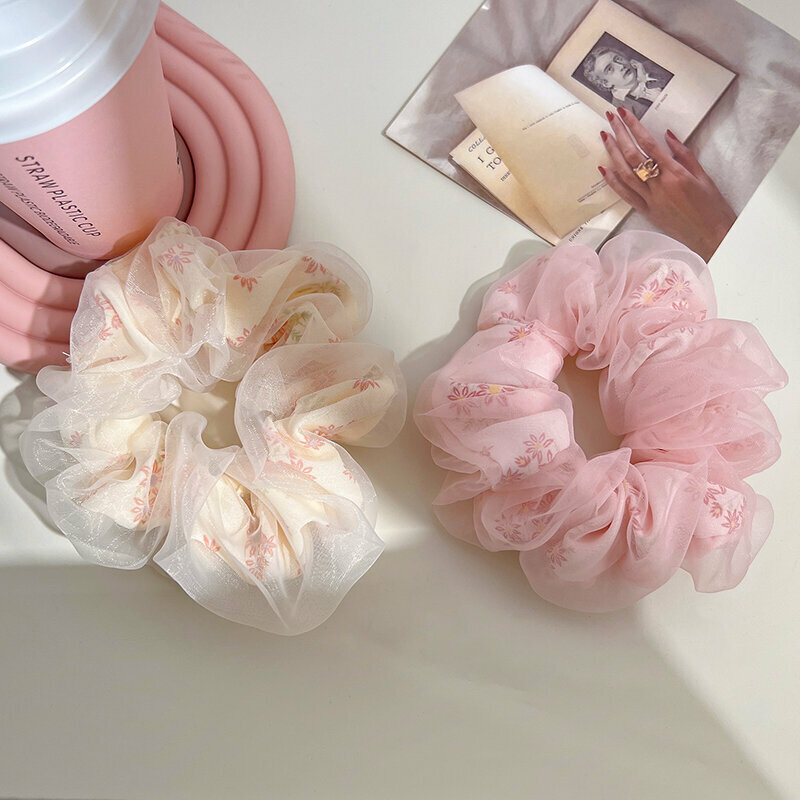 Popular fashionable hair ties and hair accessories (2 large rice noodles)