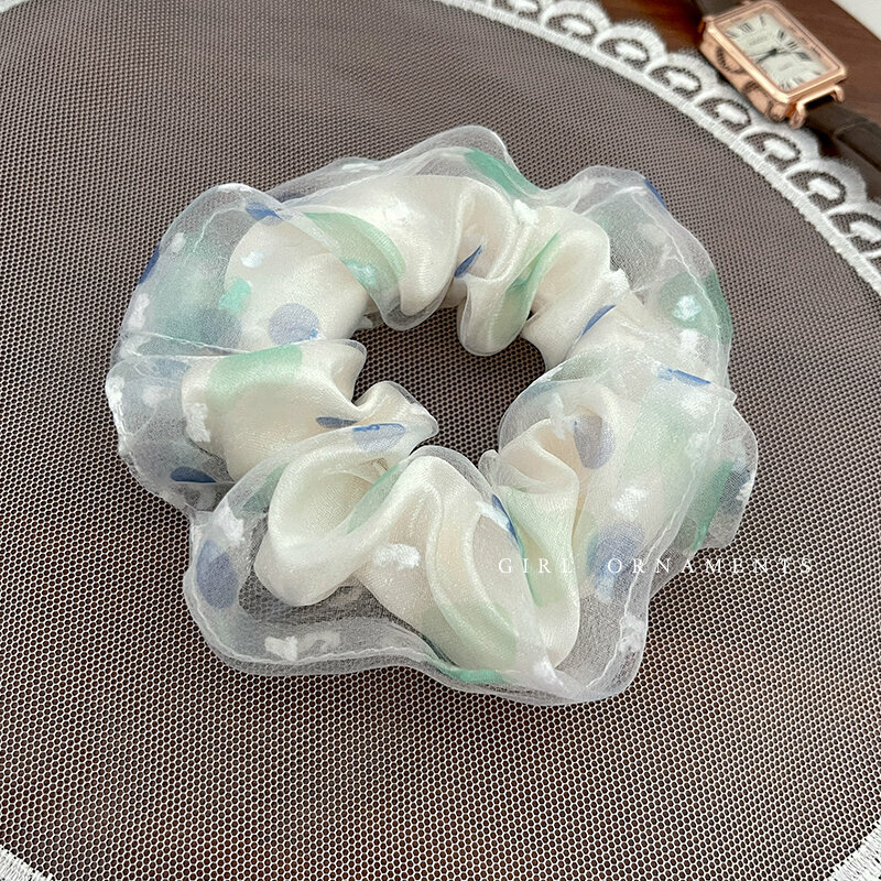 Popular fashionable hair ties and hair accessories (green love)
