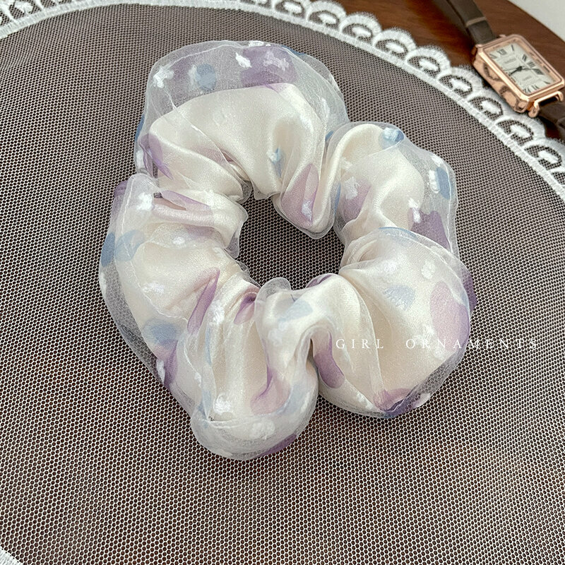 Popular fashionable hair ties and hair accessories (purple love heart)
