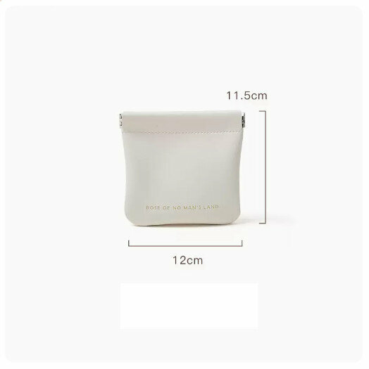 Hot recommendation portable cosmetic bag coin bag [Milk Apricot White-Small]