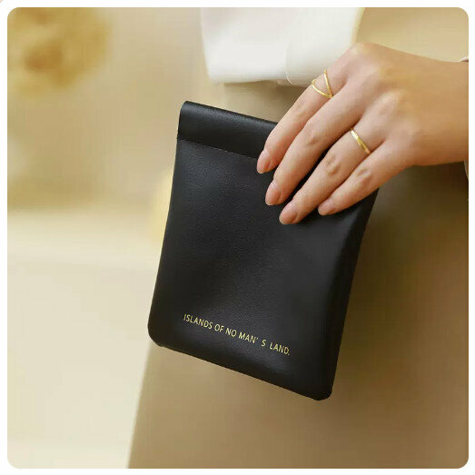 Hot Recommended Portable Cosmetic Bag Coin Bag [Mysterious Black-Small]