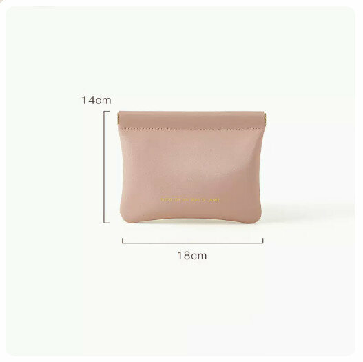 Hot recommendation portable cosmetic bag coin bag [Rose Pink-Large]