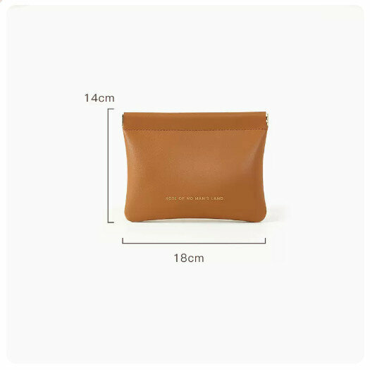 Hotly recommended portable cosmetic bag and coin bag [Mocha Brown-Large]
